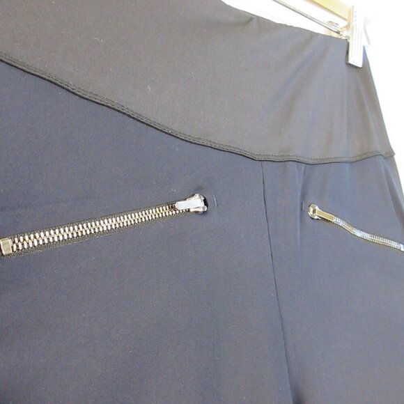 ADAY Throw & Roll Women's Leggings S Blue Zipped Pockets Stretch Running 252 - Picture 8 of 13